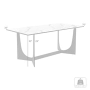 Esme Dining Table in Stone and Metal - Furniture City (CA)l