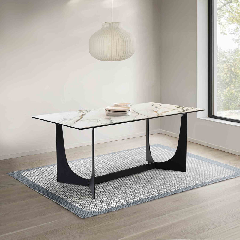 Esme Dining Table in Stone and Metal - Furniture City (CA)l