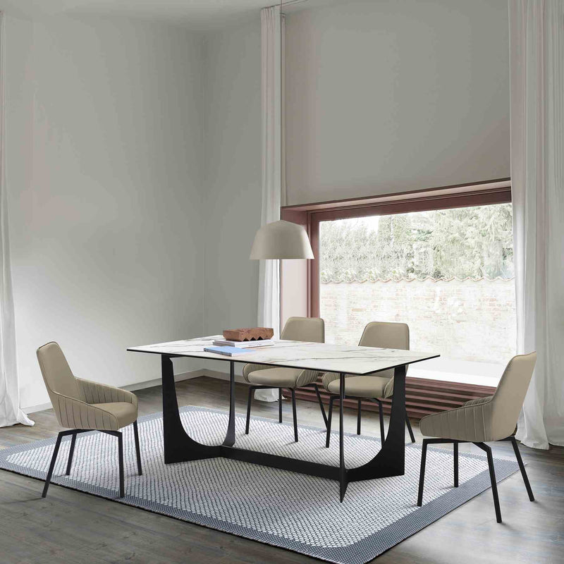 Esme Dining Table in Stone and Metal - Furniture City (CA)l