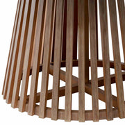 Escondido Outdoor Patio Round Dining Table in Light Eucalyptus Wood - Furniture City (CA)l
