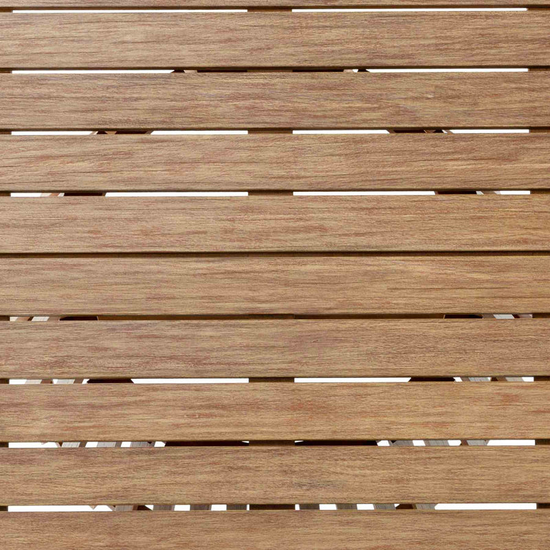 Escondido Outdoor Patio Round Dining Table in Light Eucalyptus Wood - Furniture City (CA)l