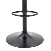 Etienne Adjustable Swivel Gray Faux Leather and Black Metal Bar Stool - Furniture City (CA)l