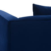 Everest Blue Fabric Upholstered Sofa Accent Chair with Brushed Gold Legs - Furniture City (CA)l