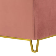 Everest Blush Fabric Upholstered Sofa Accent Chair with Brushed Gold Legs - Furniture City (CA)l