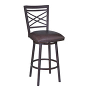 Fargo 26" Barstool in Auburn Bay finish with Brown Pu upholstery - Furniture City (CA)l