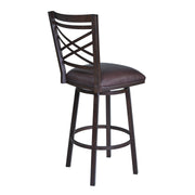 Fargo 26" Barstool in Auburn Bay finish with Brown Pu upholstery - Furniture City (CA)l