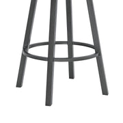 Fargo 26" Counter Height Metal Barstool in Mineral Finish with Black Faux Leather - Furniture City (CA)l