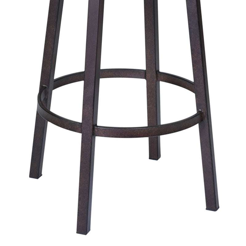 Fargo 30" Barstool in Auburn Bay finish with Brown Pu upholstery - Furniture City (CA)l