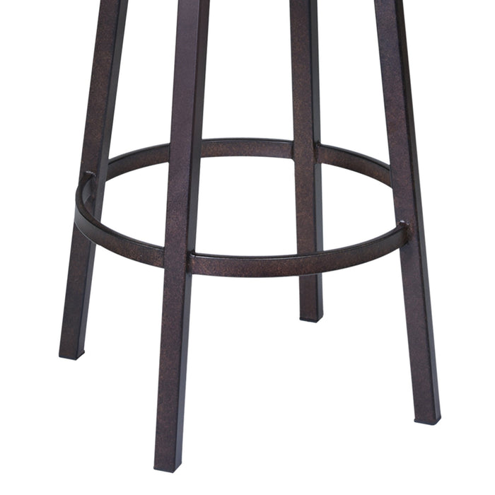 Fargo 30" Barstool in Auburn Bay finish with Brown Pu upholstery