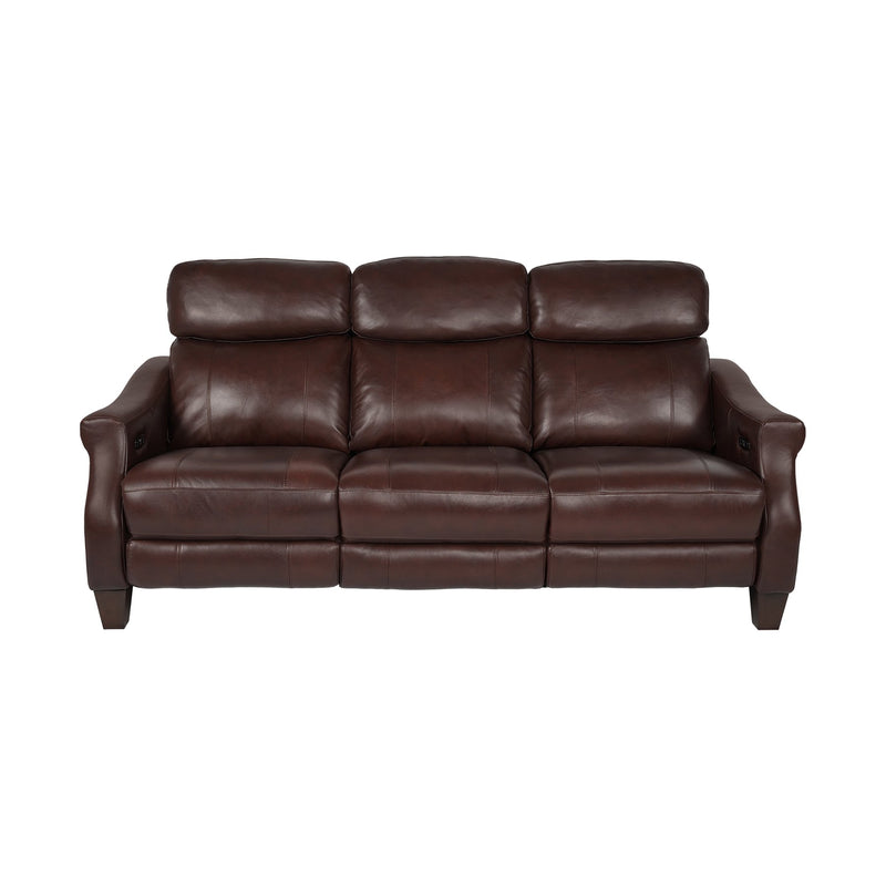 Felicity 84" Zero Gravity Power Reclining Sofa in Chocolate Leather - Furniture City (CA)l