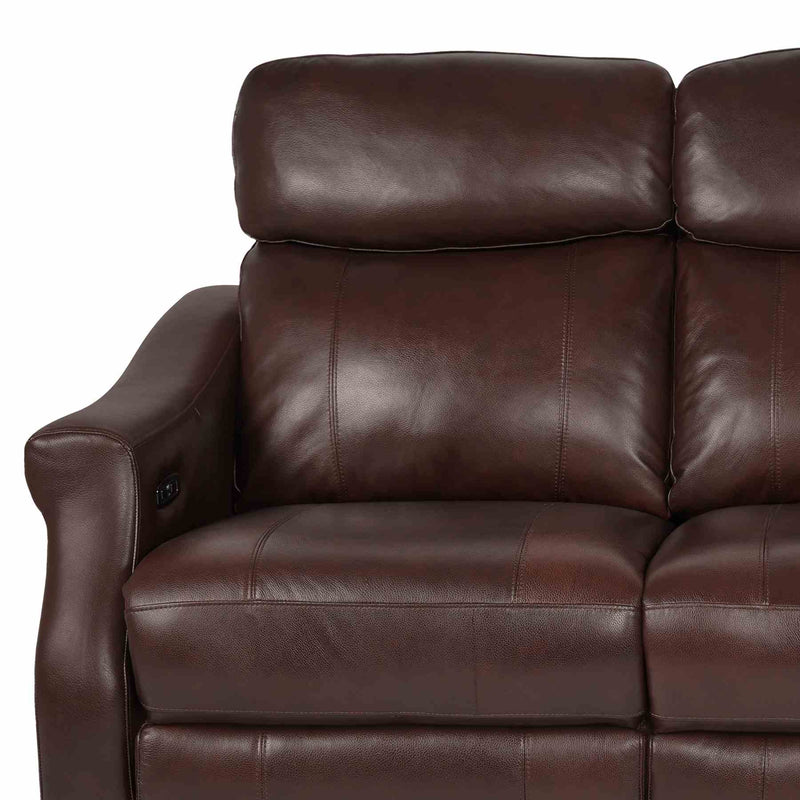 Felicity 84" Zero Gravity Power Reclining Sofa in Chocolate Leather - Furniture City (CA)l