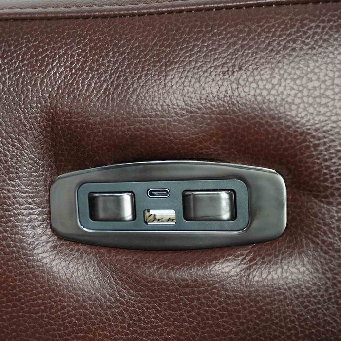 Felicity 84" Zero Gravity Power Reclining Sofa in Chocolate Leather