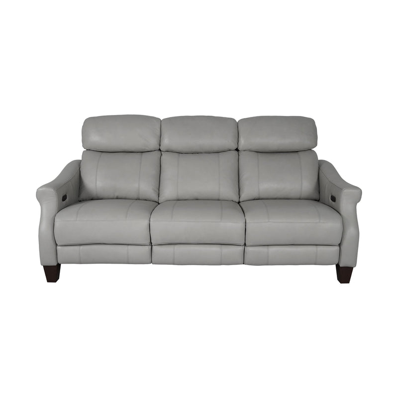 Felicity 84" Zero Gravity Power Reclining Sofa in Silver Leather - Furniture City (CA)l