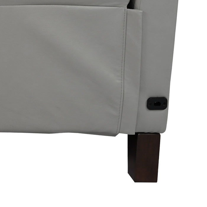 Felicity 84" Zero Gravity Power Reclining Sofa in Silver Leather