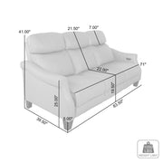 Felicity 84" Zero Gravity Power Reclining Sofa in Silver Leather - Furniture City (CA)l