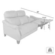 Felicity 84" Zero Gravity Power Reclining Sofa in Silver Leather - Furniture City (CA)l