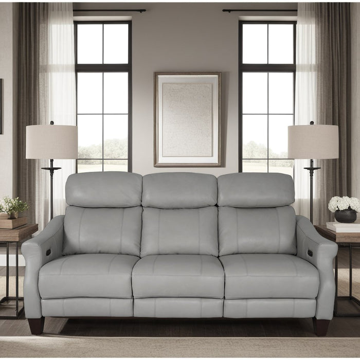 Felicity 84" Zero Gravity Power Reclining Sofa in Silver Leather