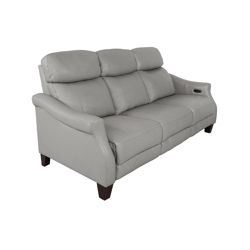 Felicity 84" Zero Gravity Power Reclining Sofa in Silver Leather - Furniture City (CA)l