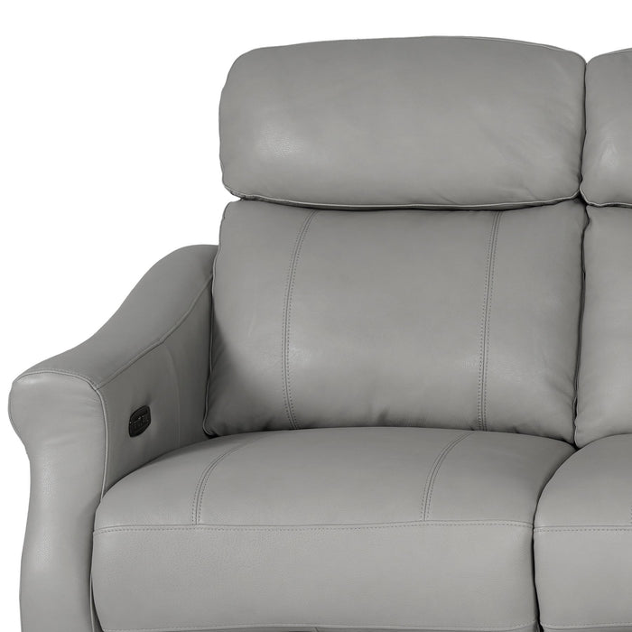 Felicity 84" Zero Gravity Power Reclining Sofa in Silver Leather