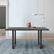 Fenton Dining Table with Charcoal Top and Black Base - Furniture City (CA)l