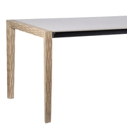 Fineline Indoor Outdoor 80" Rectangle Dining Table in Light Eucalyptus Wood and Super Stone - Furniture City (CA)l