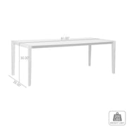 Fineline Indoor Outdoor 80" Rectangle Dining Table in Light Eucalyptus Wood and Super Stone - Furniture City (CA)l