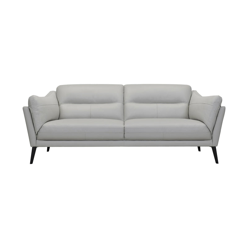 Franz 87" Modern Dove Gray Genuine Leather Sofa - Furniture City (CA)l