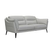 Franz 87" Modern Dove Gray Genuine Leather Sofa - Furniture City (CA)l