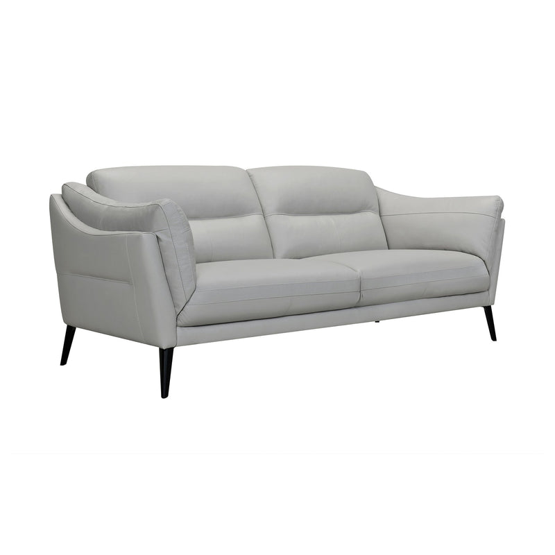 Franz 87" Modern Dove Gray Genuine Leather Sofa - Furniture City (CA)l