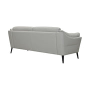 Franz 87" Modern Dove Gray Genuine Leather Sofa - Furniture City (CA)l