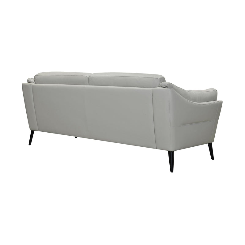 Franz 87" Modern Dove Gray Genuine Leather Sofa - Furniture City (CA)l