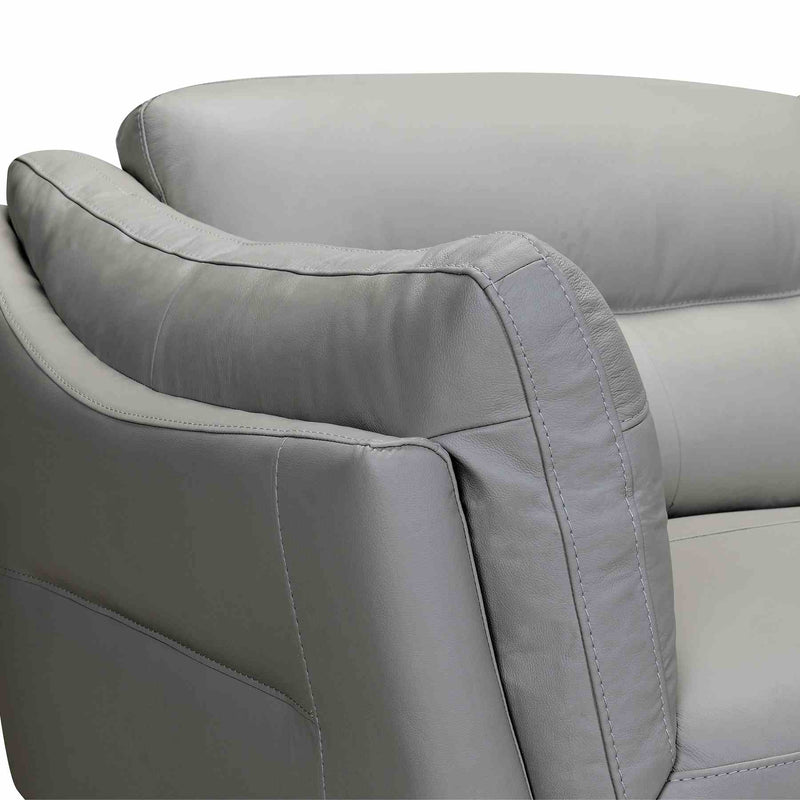 Franz 87" Modern Dove Gray Genuine Leather Sofa - Furniture City (CA)l