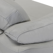 Franz 87" Modern Dove Gray Genuine Leather Sofa - Furniture City (CA)l