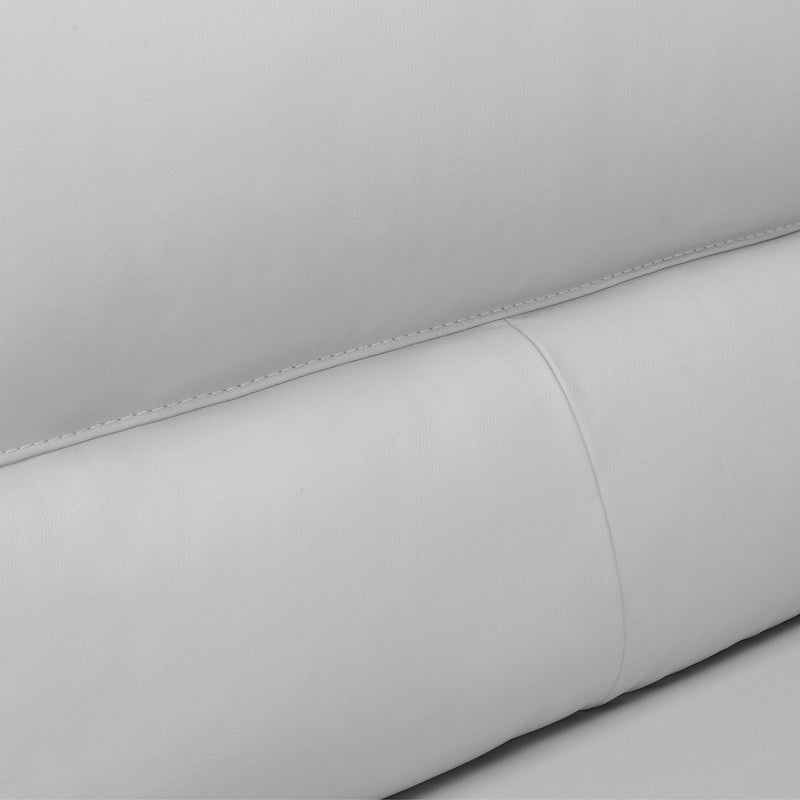 Franz 87" Modern Dove Gray Genuine Leather Sofa - Furniture City (CA)l