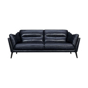 Franz 87" Modern Blue Genuine Leather Sofa - Furniture City (CA)l