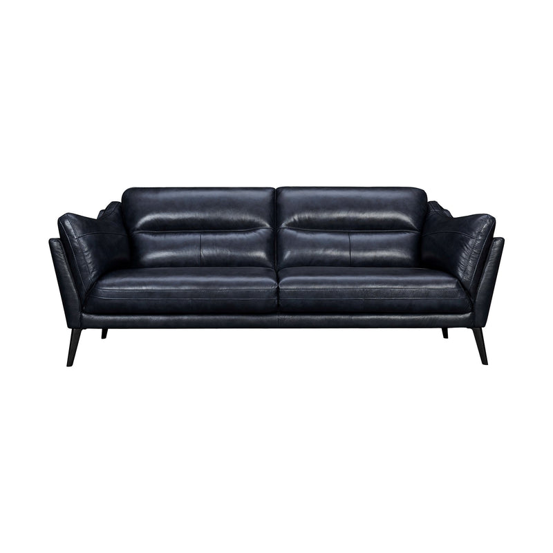 Franz 87" Modern Blue Genuine Leather Sofa - Furniture City (CA)l