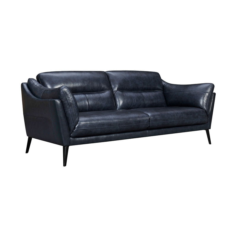 Franz 87" Modern Blue Genuine Leather Sofa - Furniture City (CA)l
