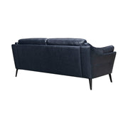 Franz 87" Modern Blue Genuine Leather Sofa - Furniture City (CA)l