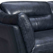 Franz 87" Modern Blue Genuine Leather Sofa - Furniture City (CA)l