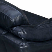 Franz 87" Modern Blue Genuine Leather Sofa - Furniture City (CA)l