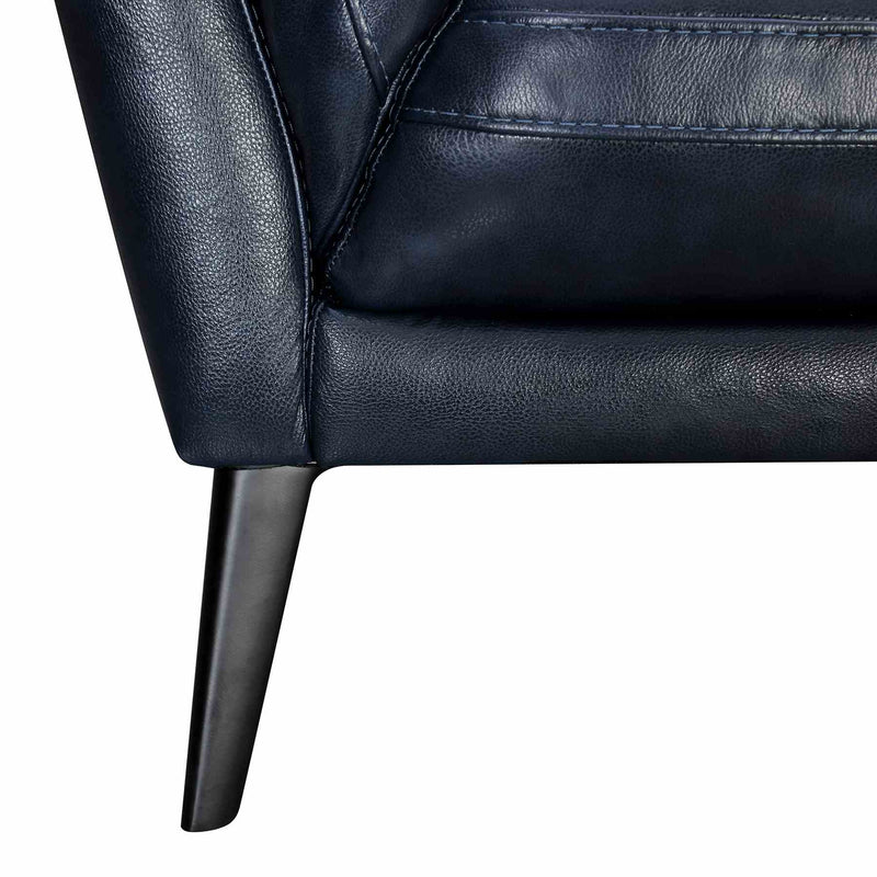 Franz 87" Modern Blue Genuine Leather Sofa - Furniture City (CA)l