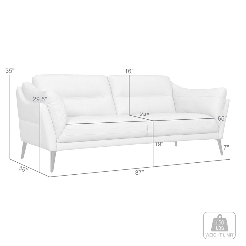 Franz Mint Leather Sofa - Furniture City (CA)l