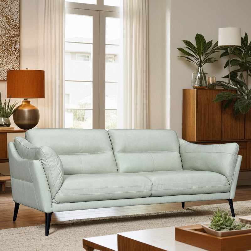 Franz Mint Leather Sofa - Furniture City (CA)l