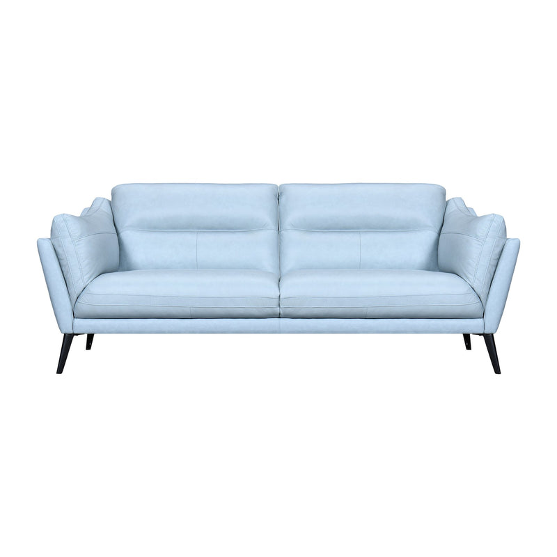 Franz Sky Blue Leather Sofa - Furniture City (CA)l
