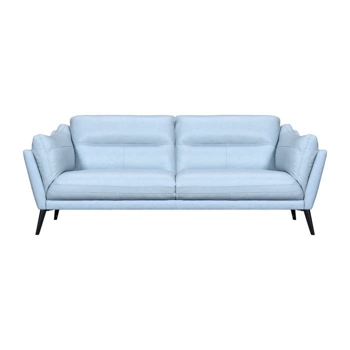 Franz Sky Blue Leather Sofa