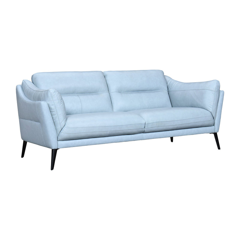 Franz Sky Blue Leather Sofa - Furniture City (CA)l