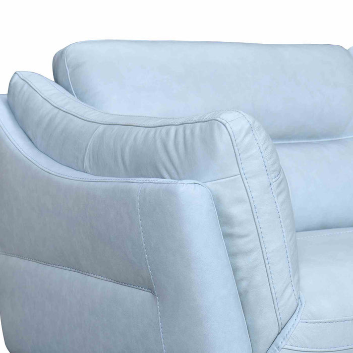 Franz Sky Blue Leather Sofa