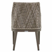 Grenada Outdoor Wicker and Aluminum Gray Dining Chair with Beige Cushions - Set of 2 - Furniture City (CA)l