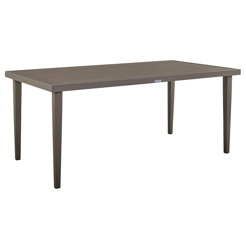 Grenada Outdoor Aluminum Gray Rectangle Dining Table - Furniture City (CA)l