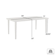 Grenada Outdoor Aluminum Gray Rectangle Dining Table - Furniture City (CA)l